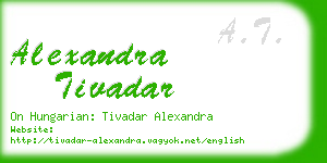 alexandra tivadar business card